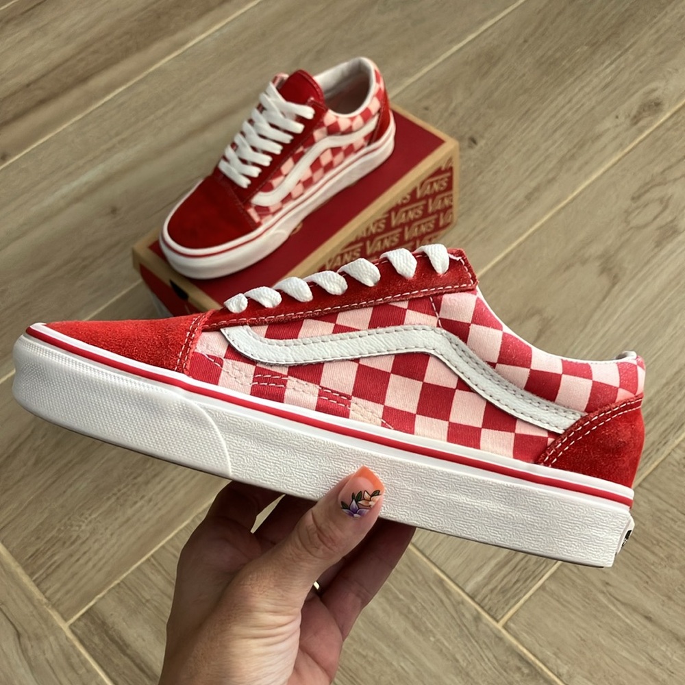 Vans Pink and White Checker board